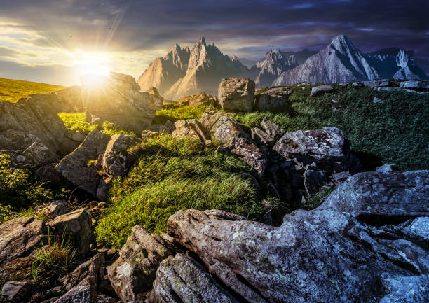 istock time change concept. rocky peaks and rocks on hillside in High Tatras 819612092