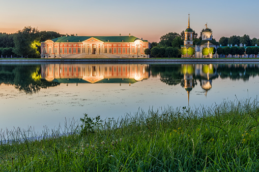 Kuskovo Park at sunset