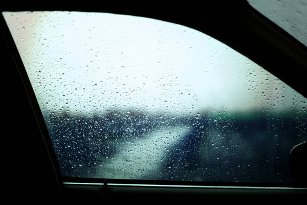 istock Car Window In Rainy Day 819636050