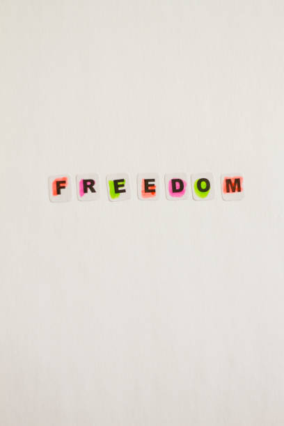 istock Word freedom written in black letters 819640568