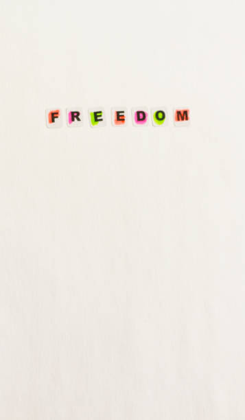 istock Word freedom written in black letters 819640570