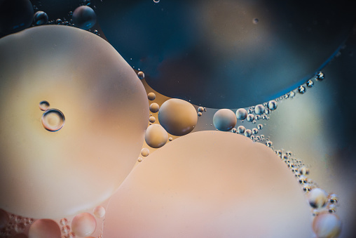 colorful oil drops on water