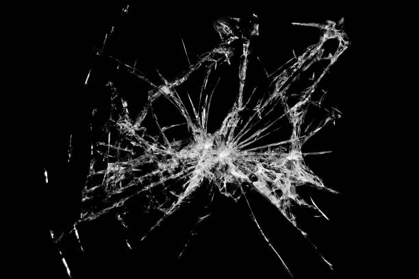 Broken glass Broken glass isolated with black background sabotage photos stock pictures, royalty-free photos & images