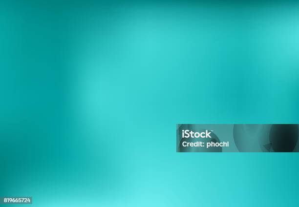 Blue Turquoise Blurred Abstract Background Design Graphic Vector Stock Illustration - Download Image Now