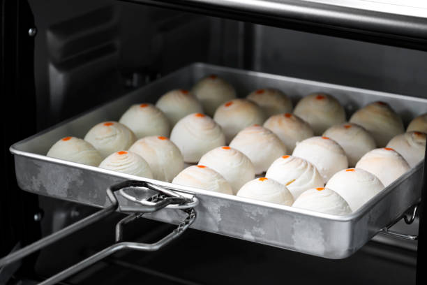 istock Dessert Chinese Pastry.The dough for pastry making in baking tray, ovens 819665840