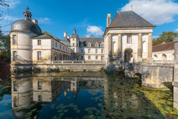 View of the castle (Chateau) of Tanlay, Burgundy, France