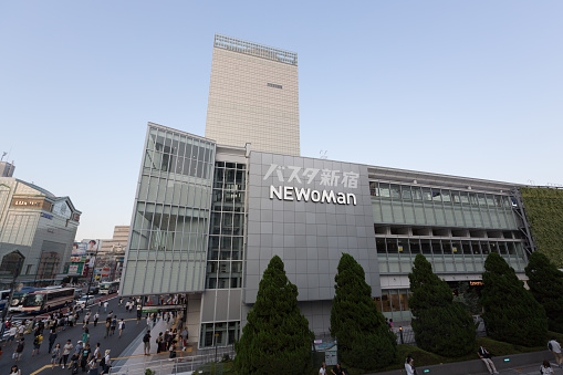 Tokyo, Japan - August 6, 2016 : NEWoMan shopping mall at Shinjuku, Japan. It's a mix of fashion boutiques, food shops, cafes, bakeries and restaurants.