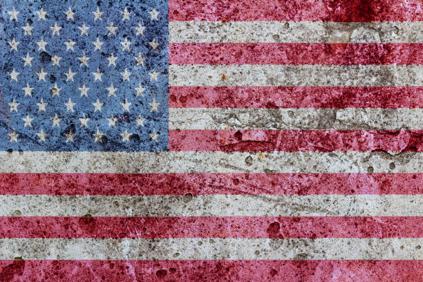 istock American flag painted on a concrete wall 819702546