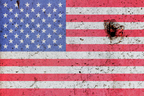 istock American flag painted on a concrete wall 819702552