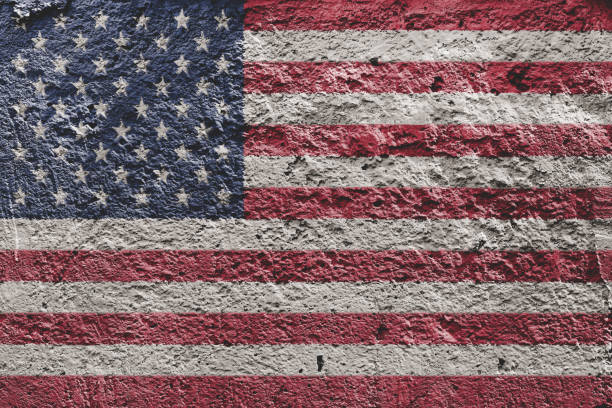 istock American flag painted on a concrete wall 819702554