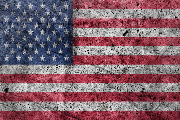 istock American flag painted on a concrete wall 819702578