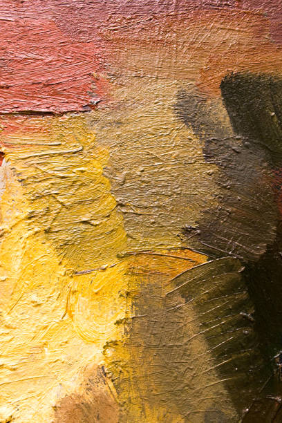 istock Abstract background of oil paint on canvas 819709204