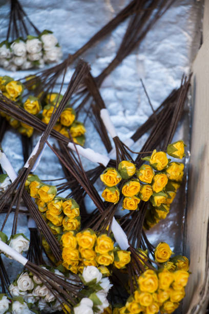 istock Fake artificial flowers  in view 819709244