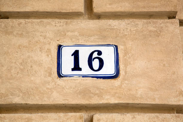 istock Number Sixteen on Wall 819727490