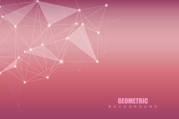 istock Geometric abstract background with connected line and dots. Scientific concept for your design. Vector illustration 819748462