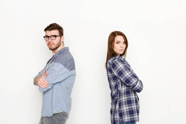 istock Break up, upset couple back to back after quarrel 819750770