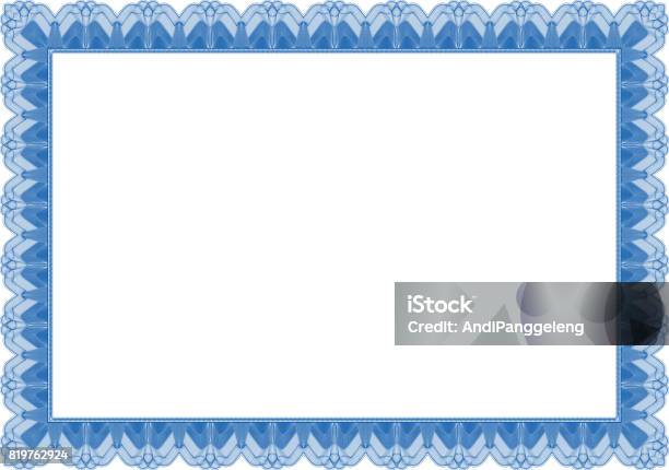 Border For Certificate Stock Illustration - Download Image Now - Blue, Certificate, Border - Frame