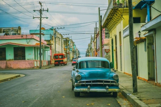 istock Old Vintage American car in Cuba 819763032