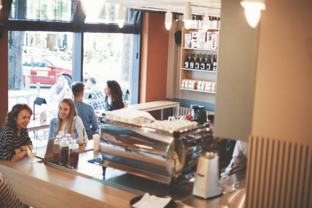 istock Group of people in cafe 819766716