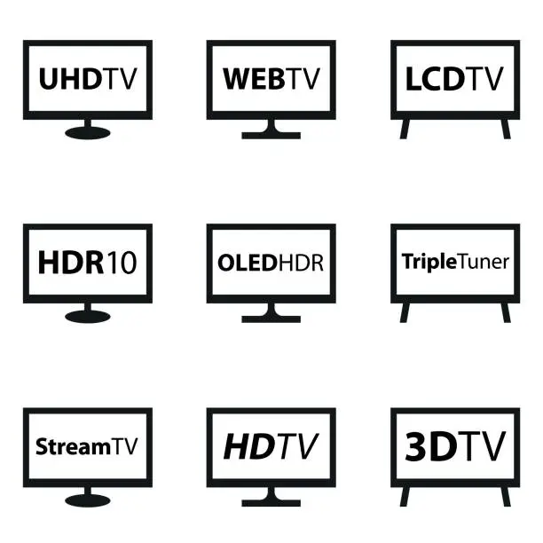 Vector illustration of TV Icon Set