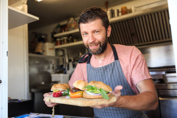 istock Male food van owner 819770716