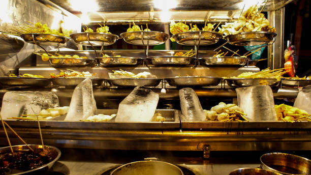 istock Night porridge shop. 819778480