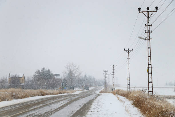 istock Country road in winter 819786736