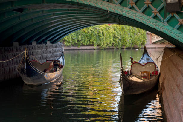 Gondolas Parked Under The Bridge, Eskisehir, Turkey