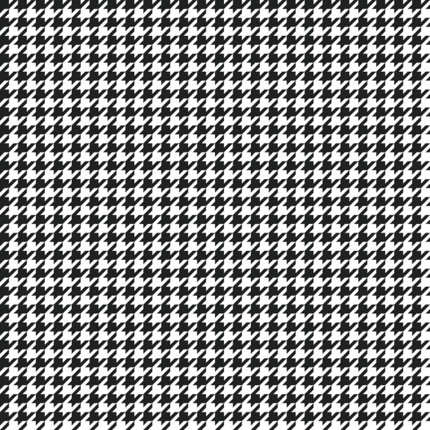 클래식 houndstooth 패턴 작은 - houndstooth pattern geometric shape textile stock illustrations