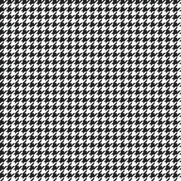 классический houndstooth шаблон малый - houndstooth pattern geometric shape textile stock illustrations