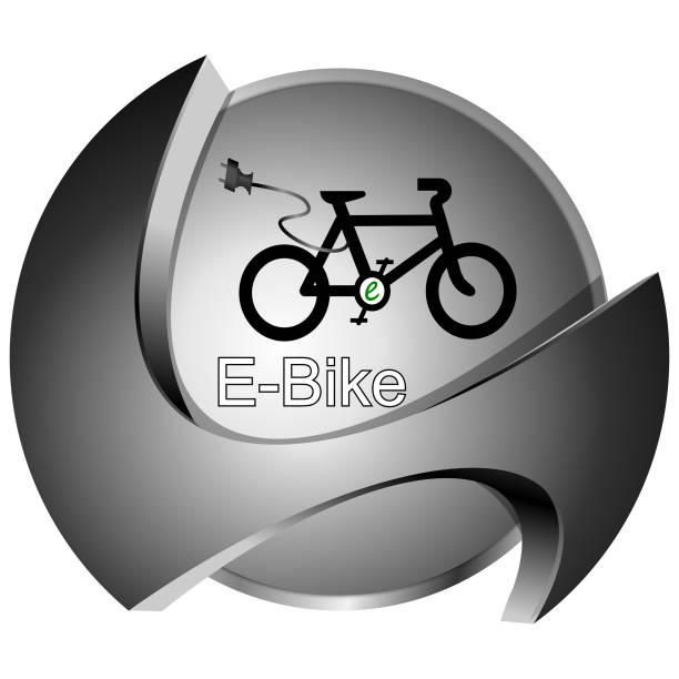 E-Bike Button - 3D illustration stock photo
