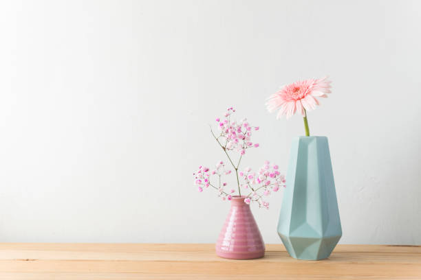 istock Indoor plant on wooden table and white wall 819818796