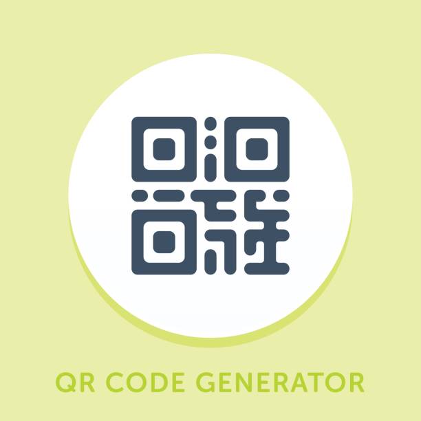 illustrations, cliparts, dessins animés et icônes de icône de courbe de qr code - coding qr code two dimensional shape bar code