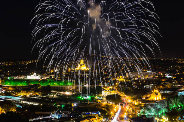 istock Fireworks at night, Tbilisi, Georgia 819838886
