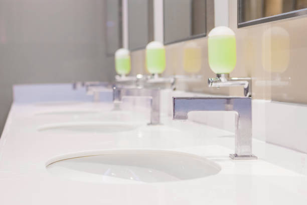 istock Clean water tap inside restroom 819839380