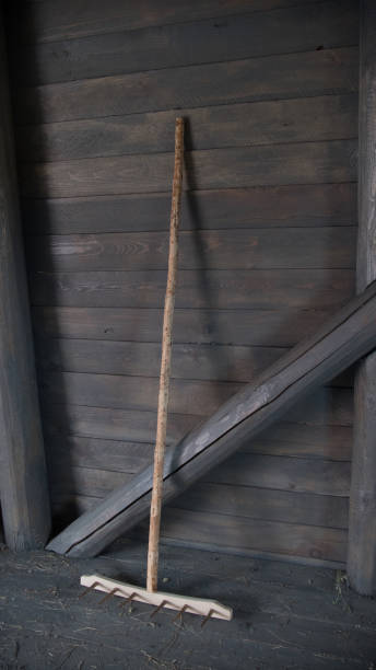 istock Ancient wooden rake in the shed 819845572