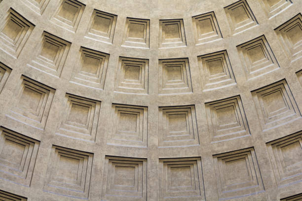 wzór kopuły panteonu w rzymie, włochy - architecture italian culture pantheon rome church zdjęcia i obrazy z banku zdjęć