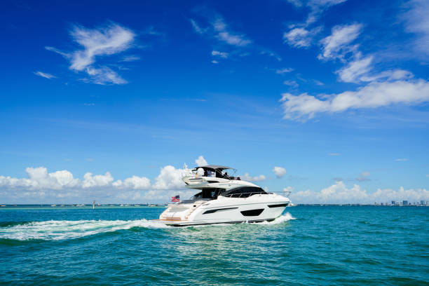 istock Luxury yacht in miami florida 819878344