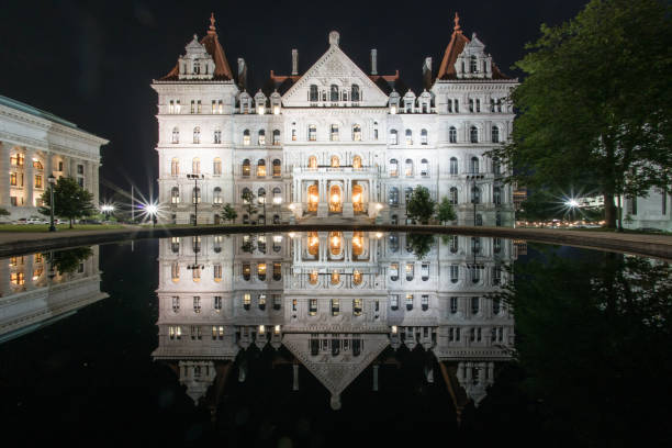 istock New York State Capitol Building at Night 819897216