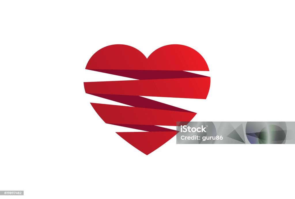 Sharp Heart Icon Creative Sharp Spiral Heart Shape Symbol Design Stock Illustration ...