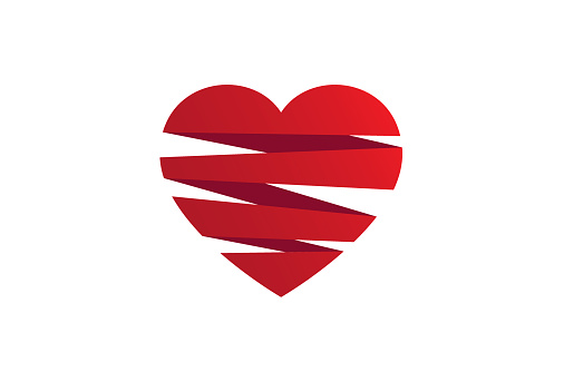 Sharp Heart Icon Creative Sharp Spiral Heart Shape Symbol Design Stock Illustration ...