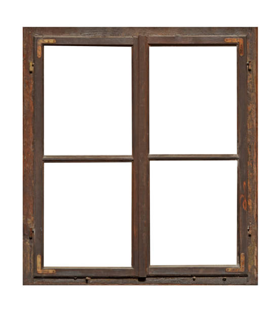 alte holz fenster - wood window stock-fotos und bilder