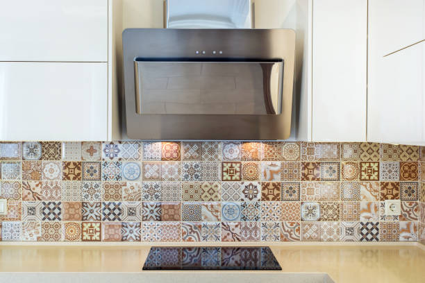 istock Modern home interior. Modern design of the kitchen in a bright interior. 819914782