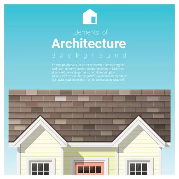 Vector illustration of Elements of architecture background with a small house , vector ,illustration