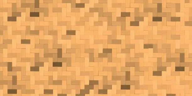 Vector illustration of Bamboo weave, Basket texture background.