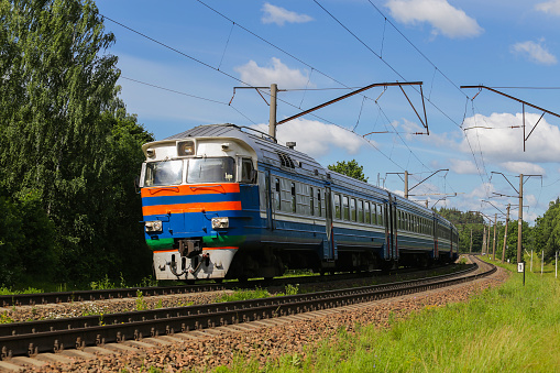 Train, rail transport, locomotive, passengers