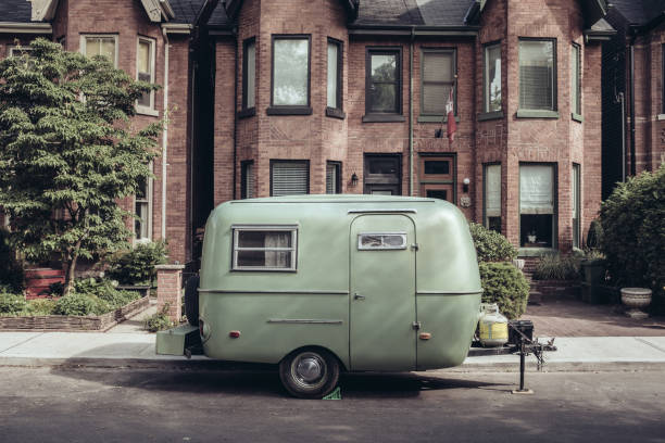 istock Vintage Camper in the City 820017874