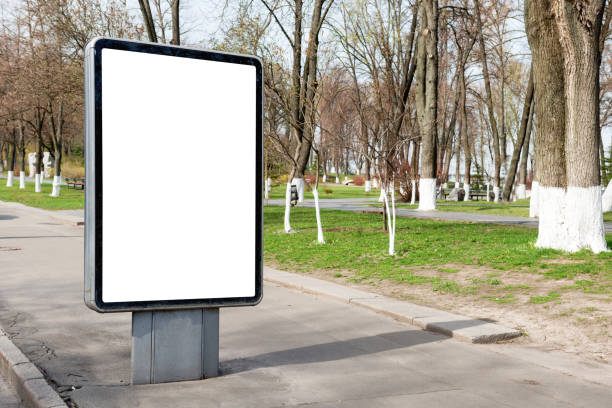 istock Empty billboard or lightbox on city street 820036392