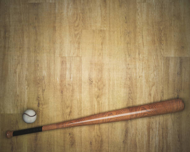 istock Baseball equipment on wooden background 820076906