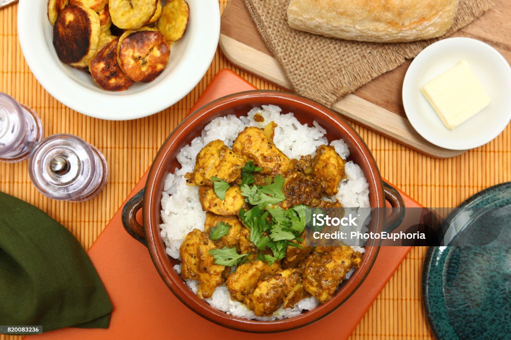 Curry de poulet des Caraïbes - Photo de Caraïbes libre de droits